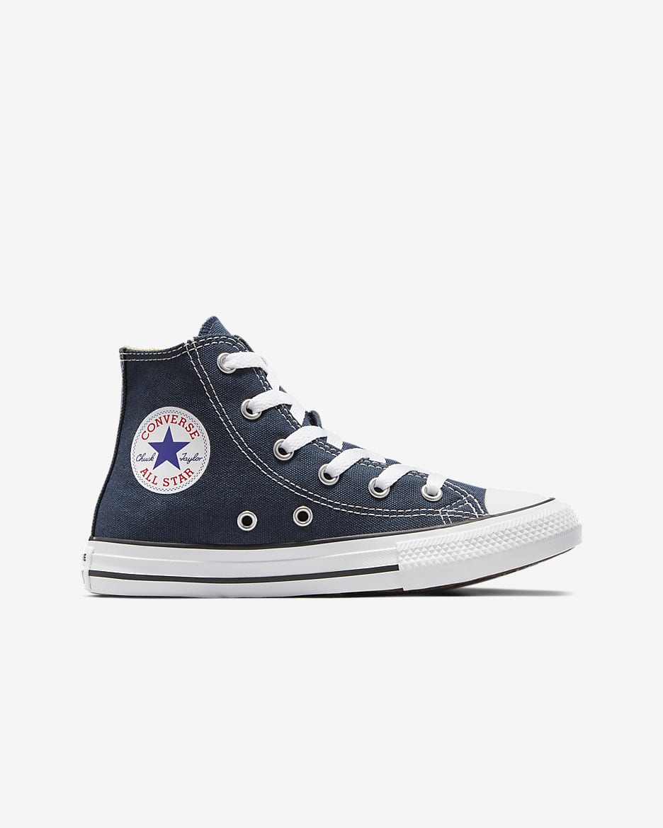 Navy converse shops high